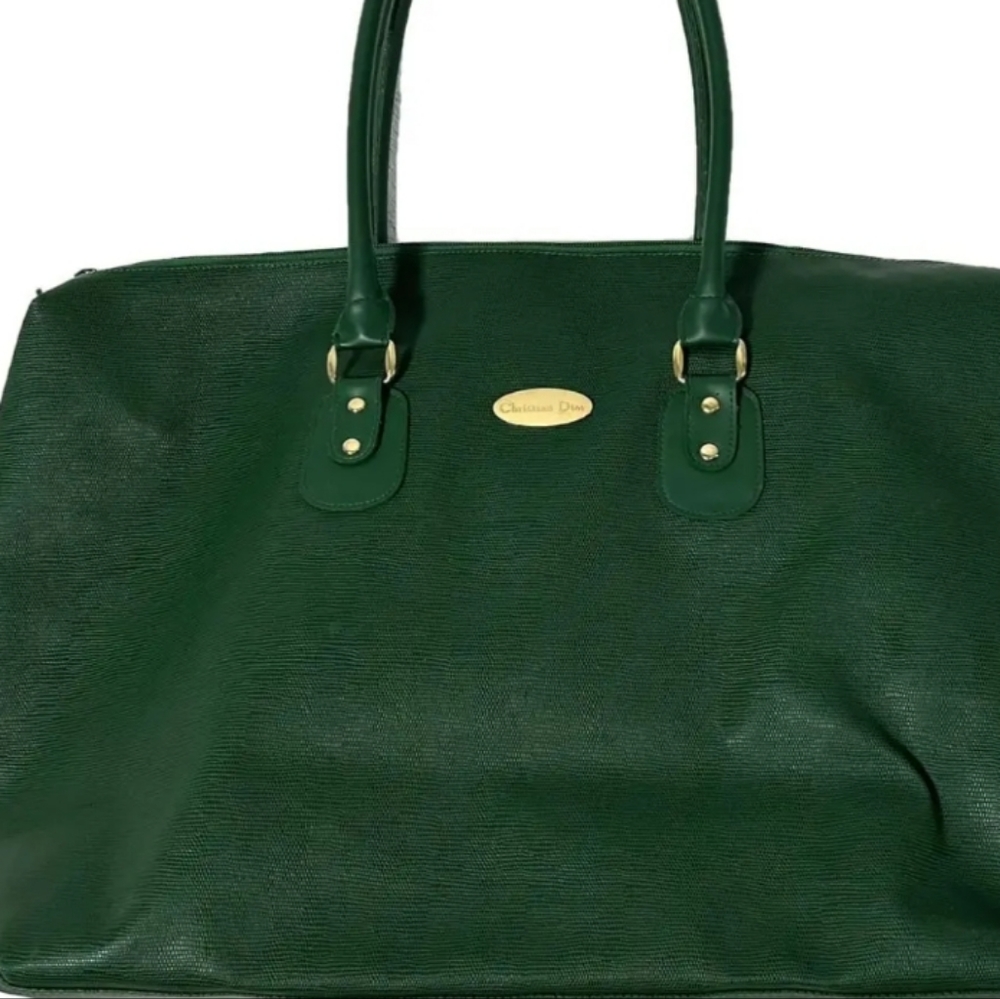 Vintage Christian Dior Green Oversized Shoulder Bag/Purse, - Picture 4 of 7